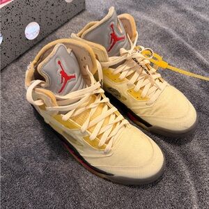 Air Jordan Sail Off-White 5s  Sneakers